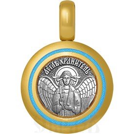 нательная икона святая мученица алла гофтская, серебро 925 проба с золочением и эмалью (арт. 01.002)
